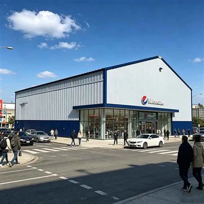 Supermercado de acero ligero